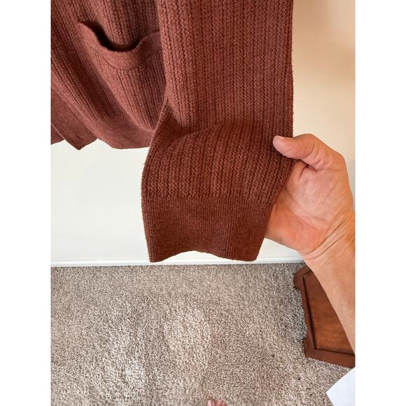 Jos A Bank Reserve Shawl Collar Cardigan Sweater Wool Rust Brown Women's Size XL - Picture 3 of 8